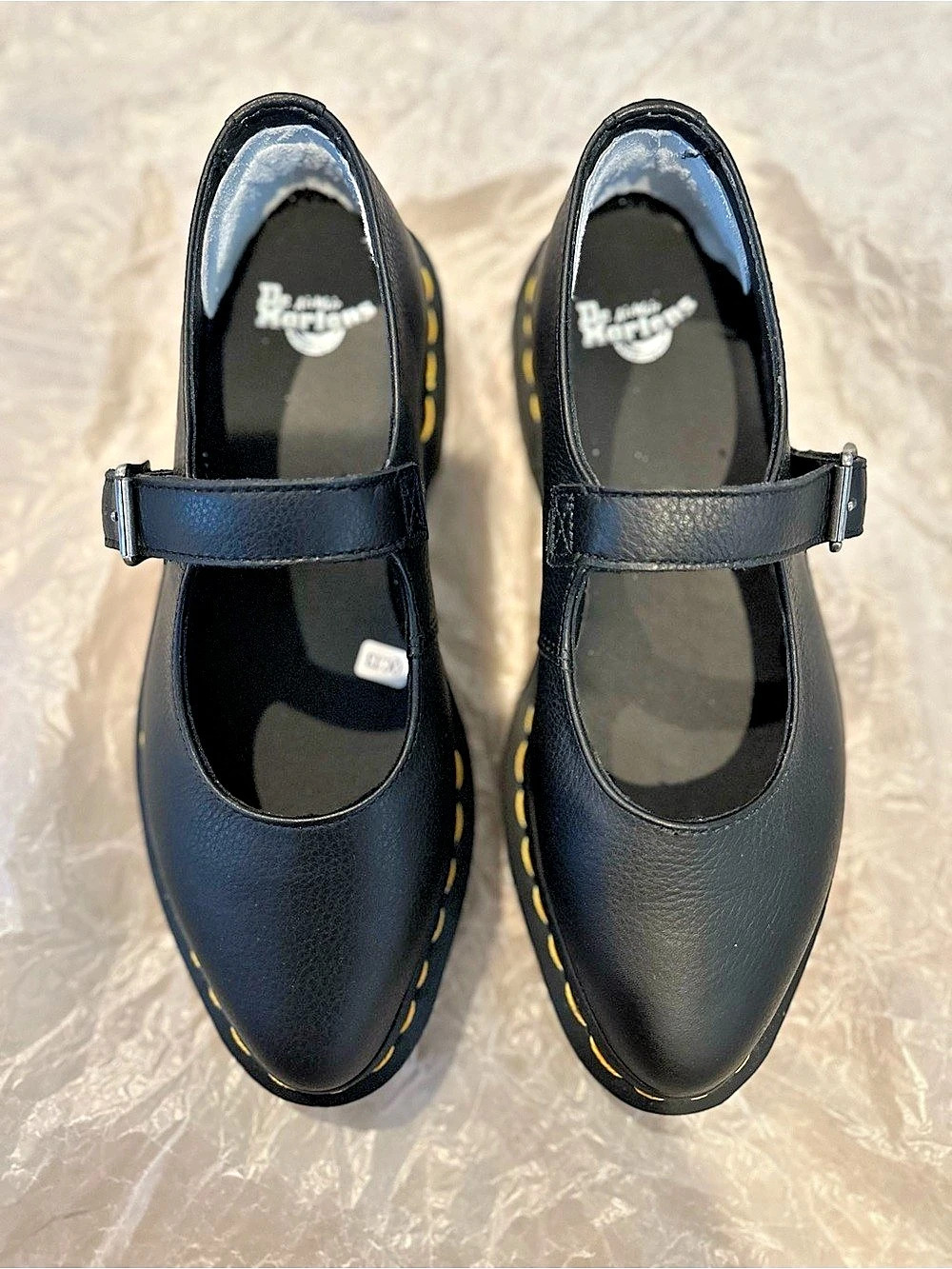 Dr. Martens Black Elphie Virginia Mary Jane Leather Shoes US 6 Like New